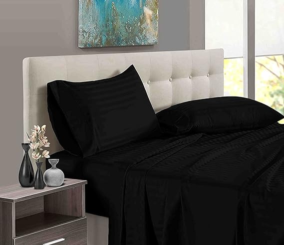 Eakstar | Fitted Bedsheets | Black Fitted Bedsheet