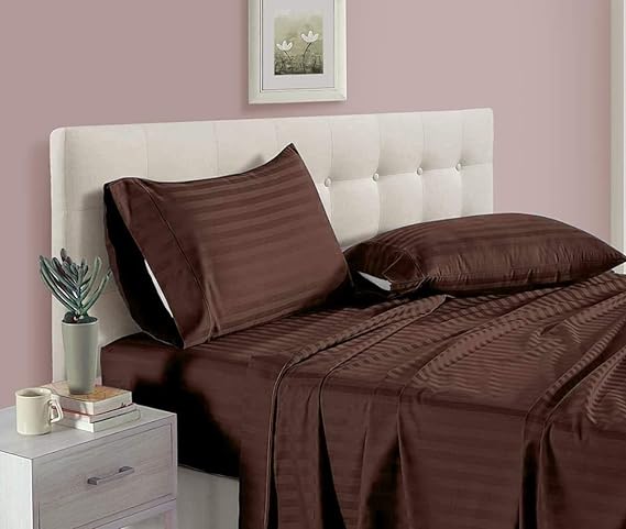 Eakstar | Fitted Bedsheets | Brown Fitted Bedsheet