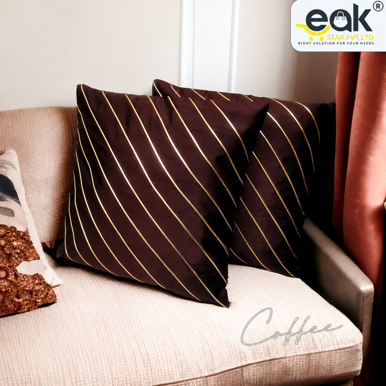 Eakstar | Cushion Covers | Pack of 5 | Dark Mehroon
