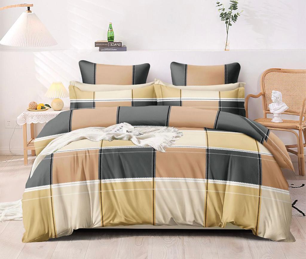 Eakstar | Bedsheet | Luxury | Yellow Checks