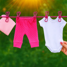 Eakstar | Dark Pink Cloth Drying Rope with Hooks | Elastic Hanging Rope for Cloth Drying
