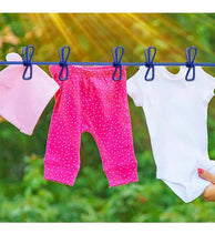 Eakstar | Purple Cloth Drying Rope with Hooks | Elastic Hanging Rope for Cloth Drying