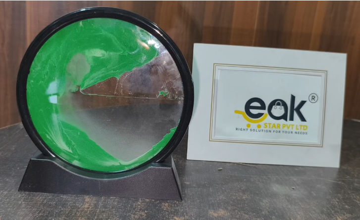 Eakstar | 3D Dynamic Green Sand Art Lamp Liquid Motion Picture Round Glass