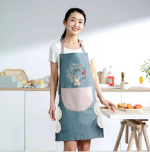 Kitchen Apron with Front Pocket and Coral Velvet Side Towel | PVC Waterproof | Unique Design for Men and Women | Perfect for Home and Restaurant Use