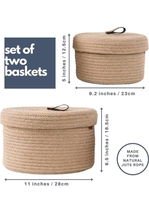 Eakstar | Set Of 2 Baskets | Brown