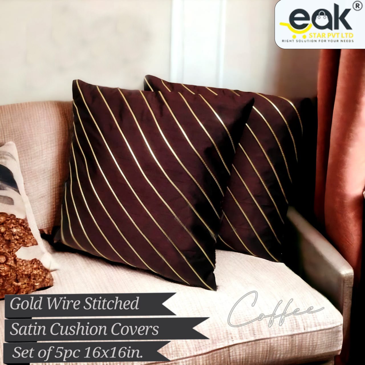 Eakstar | Cushion Covers | Pack of 5 | Dark Mehroon